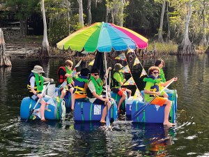 Scouts on a raft