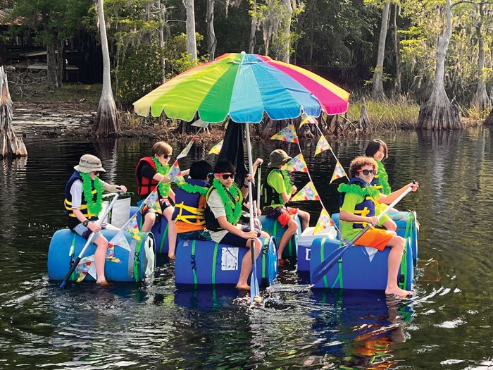 Scouts on a raft