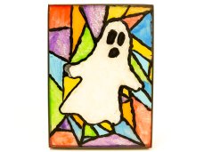 ghost painted glass art